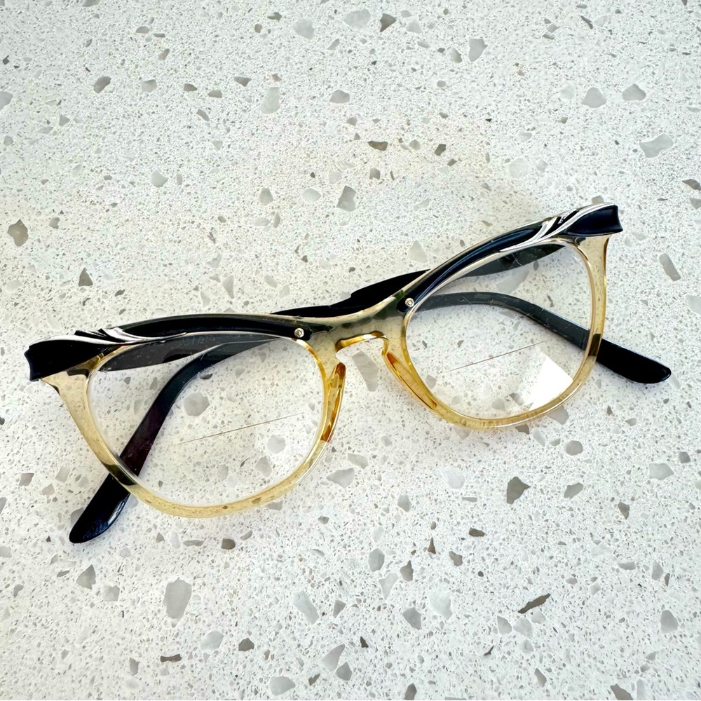 Vintage Black and Tan Women's Glasses